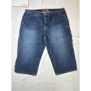 Womens Faded Glory Blue capri jeans, size 18, mid-rise